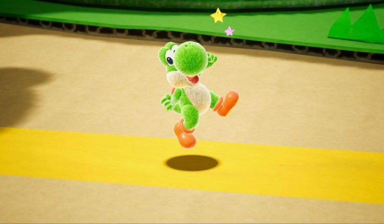 Yoshis crafted world happy jumping character jeu de plateforme nintendo switch