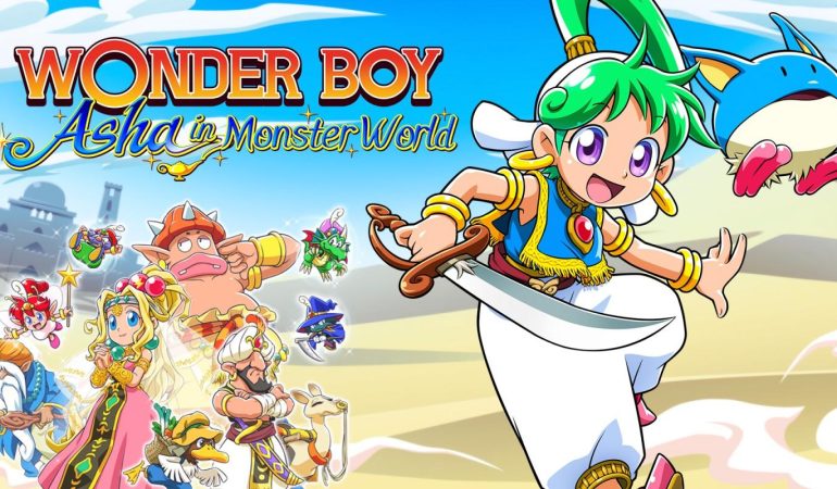 wonder boy asha in monster world main artwork