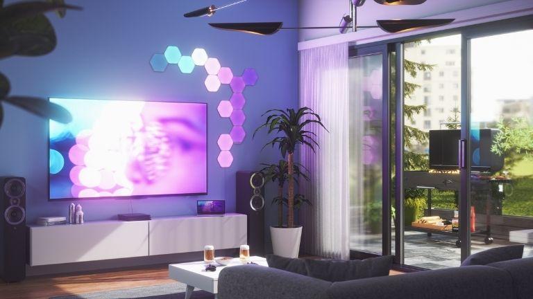 nanoleaf shapes hexagons salon
