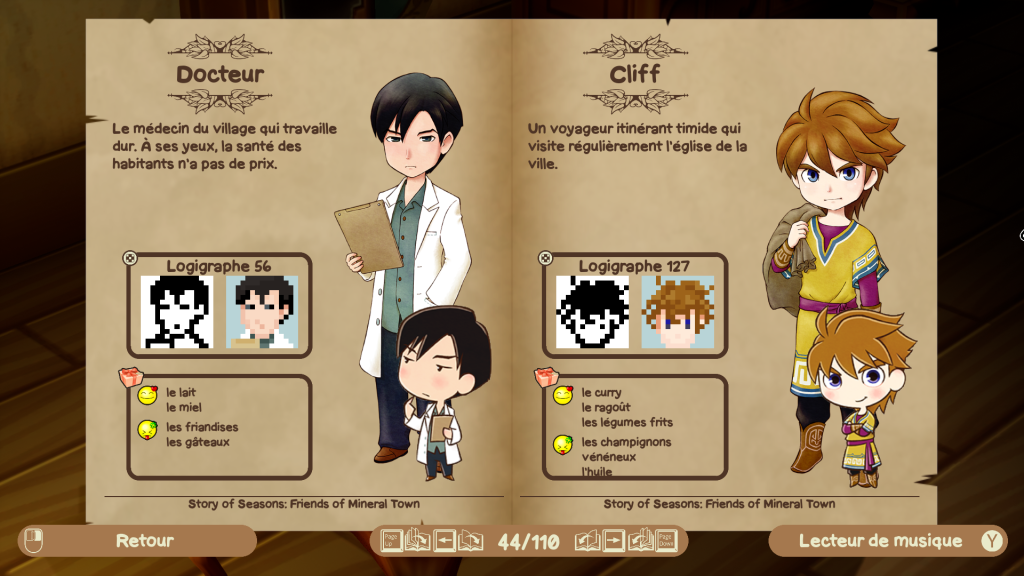 Piczle Cross : Story of Seasons - page de l'almanach