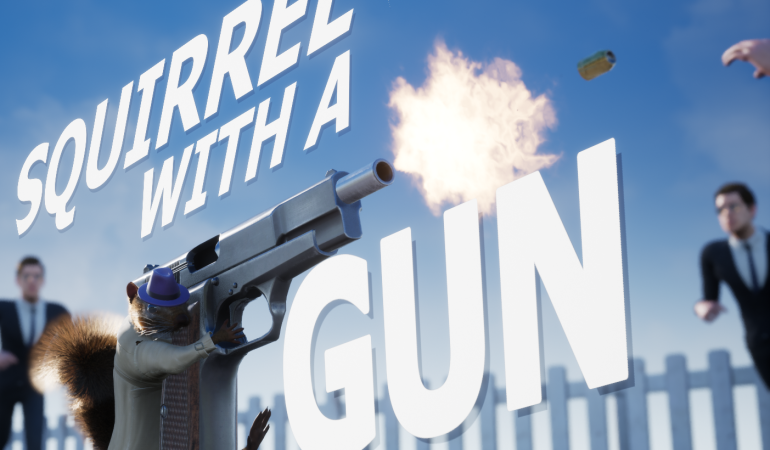Squirrel with a gun - Title