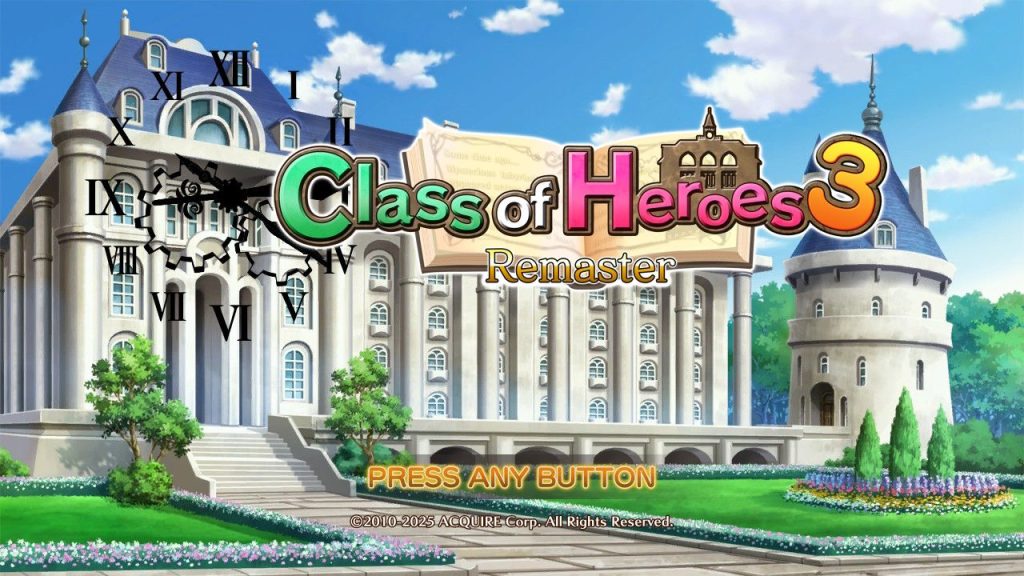 Class of Heroes 3 Remaster - Ecran titre