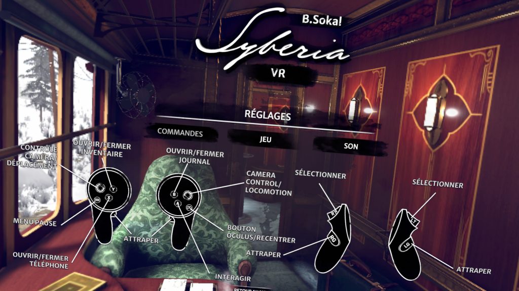 Syberia VR - commandes