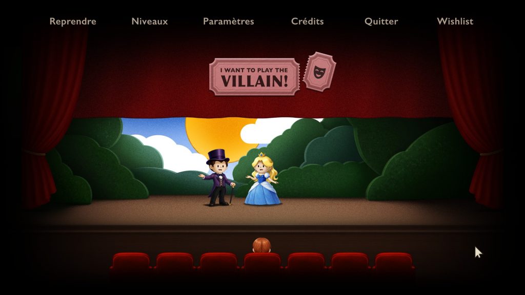 I want to play the villain - menu