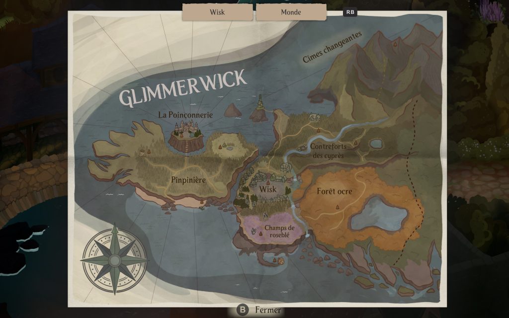Carte de Glimmerwick - Songs of glimmerwick